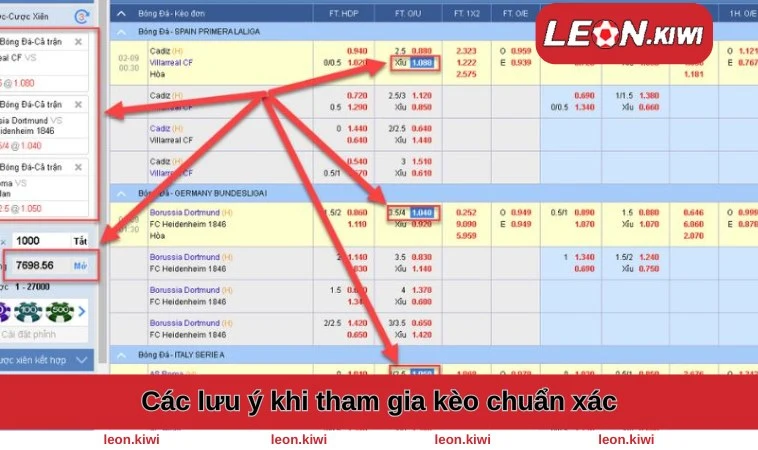 Các lưu ý khi tham gia kèo chuẩn xác Các lưu ý khi tham gia kèo chuẩn xác